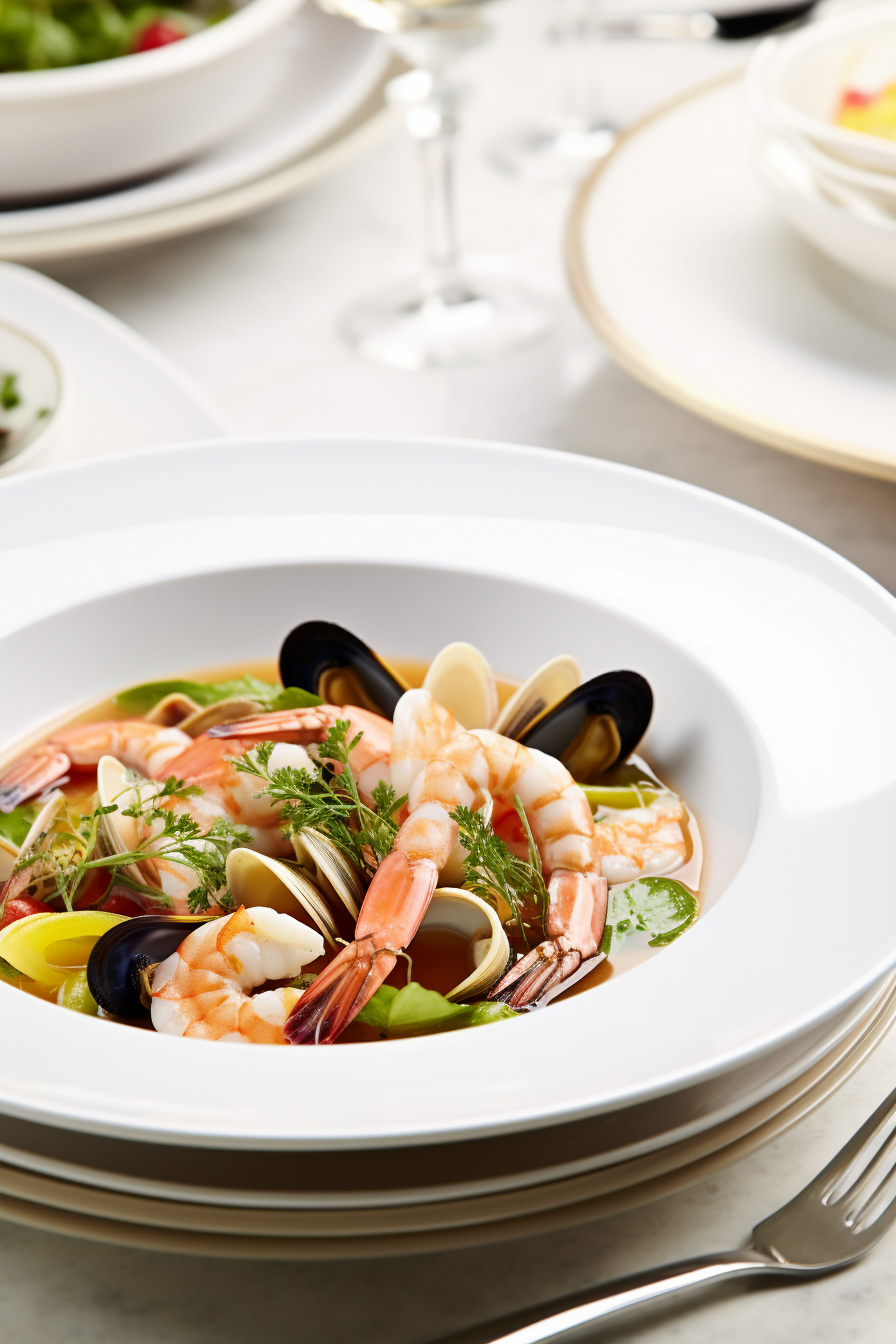 Aegean Seafood Soup with Tomatoes and Herbs