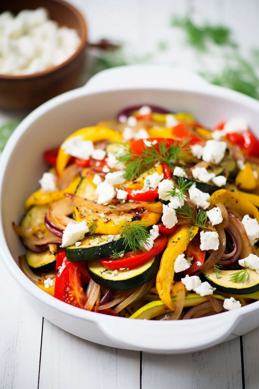 Albanian Roasted Vegetables with Feta (Tavë me Presh)