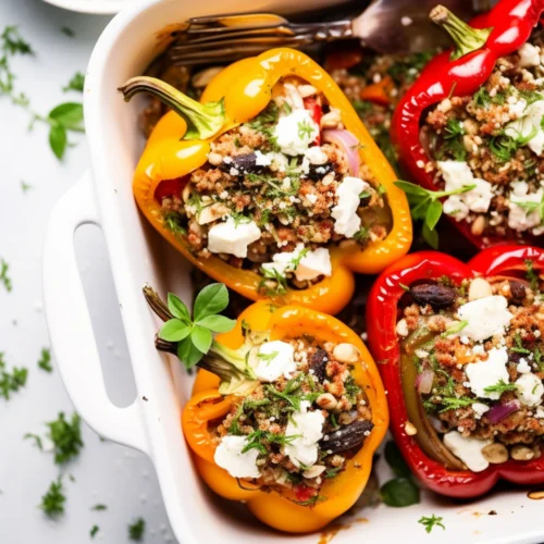 Albanian Stuffed Peppers with Quinoa and Vegetables_001