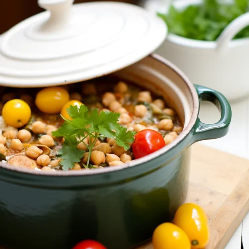 Algerian Chicken and Chickpea Stew (Djaj Mqualli)_001