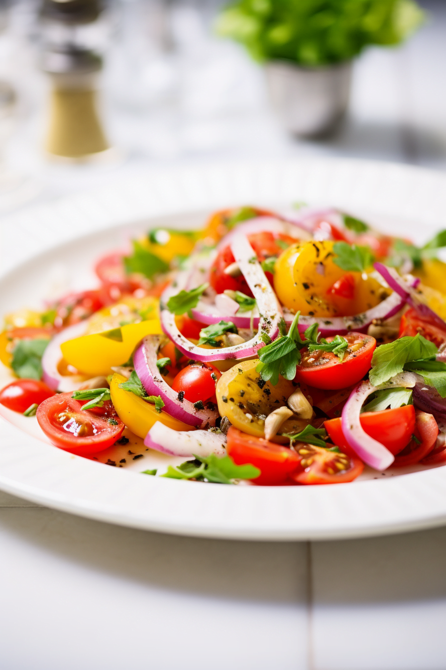 Ingredients for Algerian Tomato and Pepper Salad