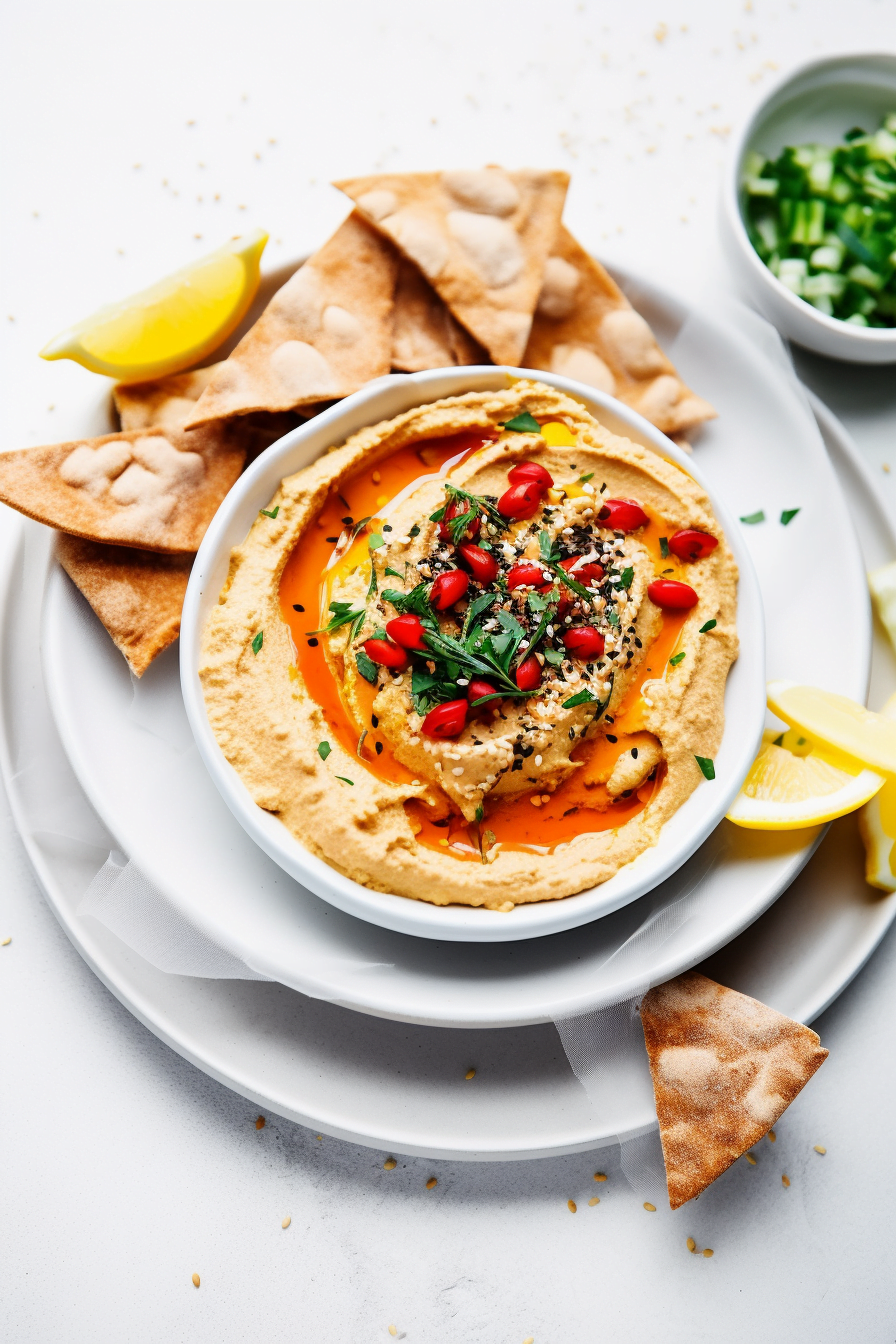 Preparing Anatolian Roasted Red Pepper Hummus