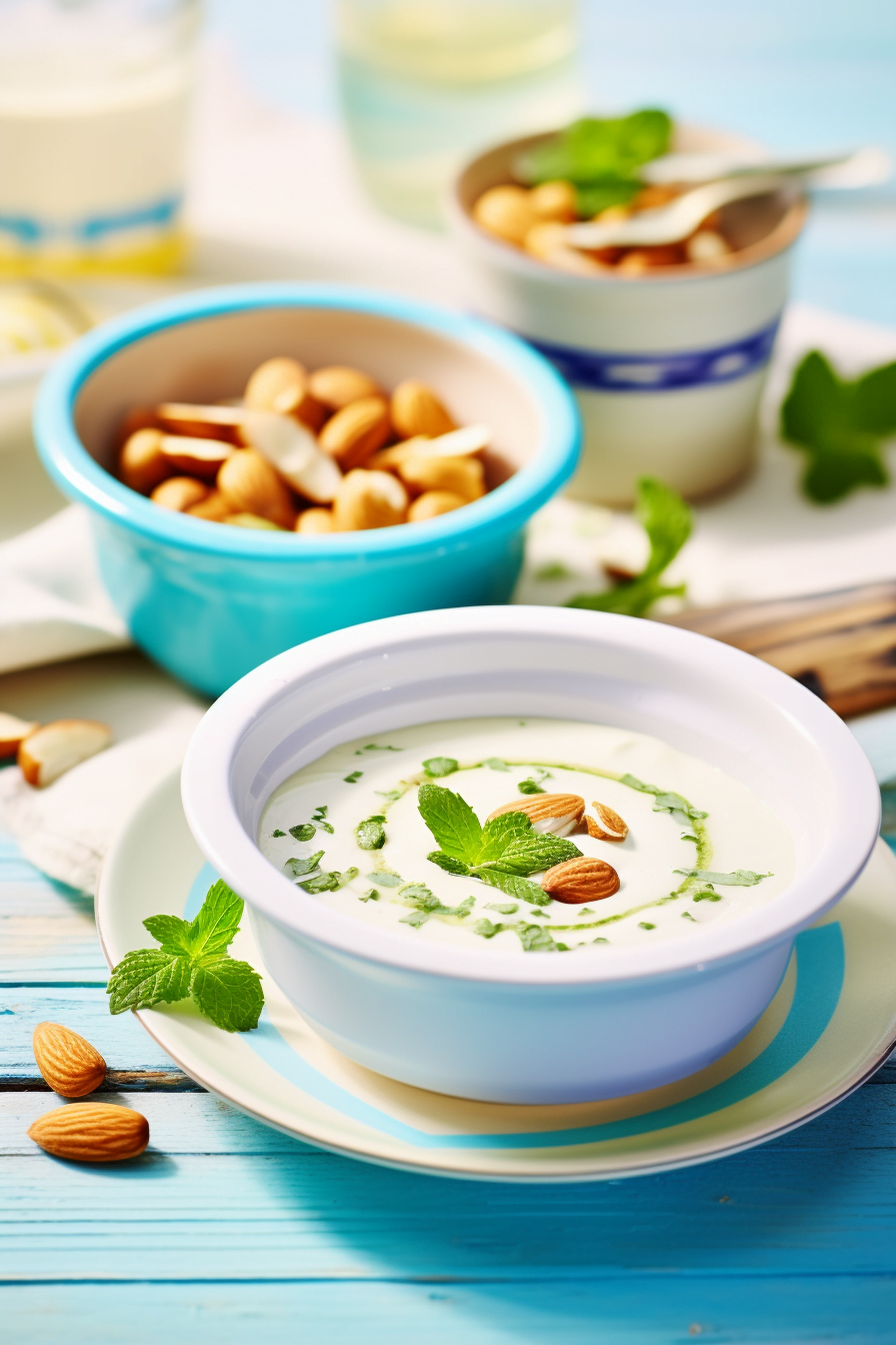 Ingredients for Andalusian Chilled Almond Soup (Ajo Blanco)