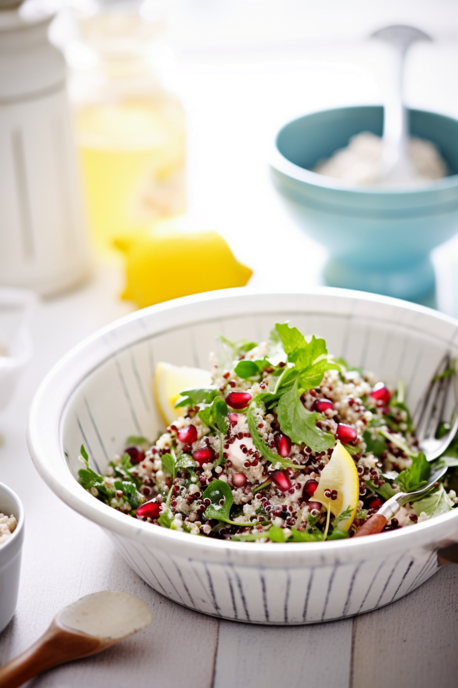 Ankara Quinoa Salad with Pomegranate and Mint