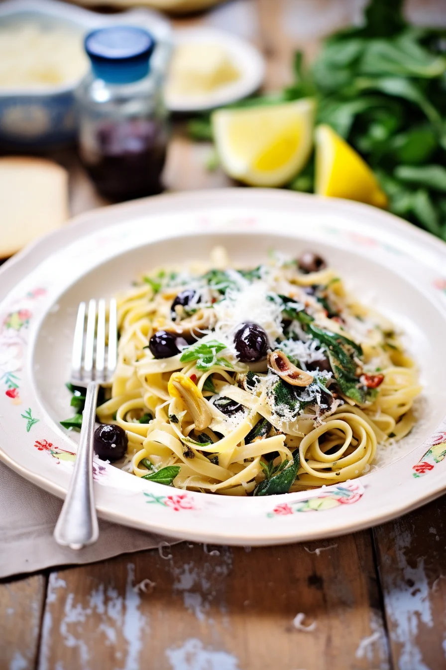 Artichoke and Olive Pasta with Lemon and Garlic
