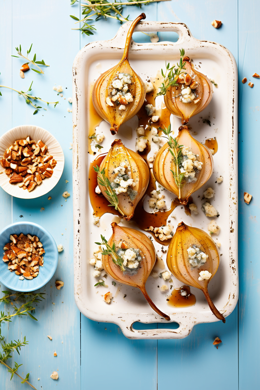 Baked Pear with Cinnamon and Walnuts