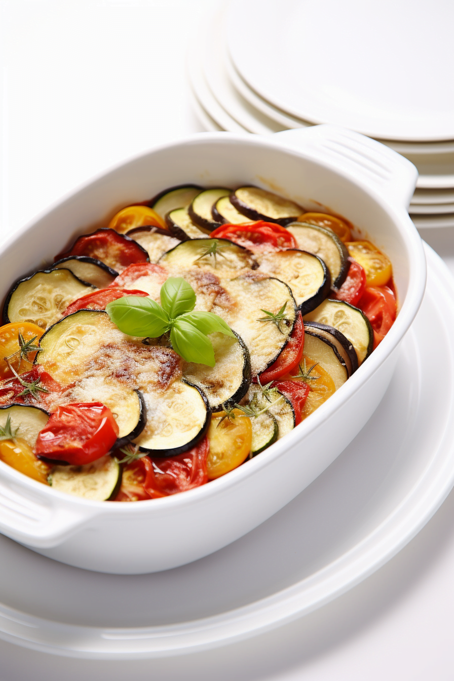 Layering Vegetables for Ratatouille Gratin