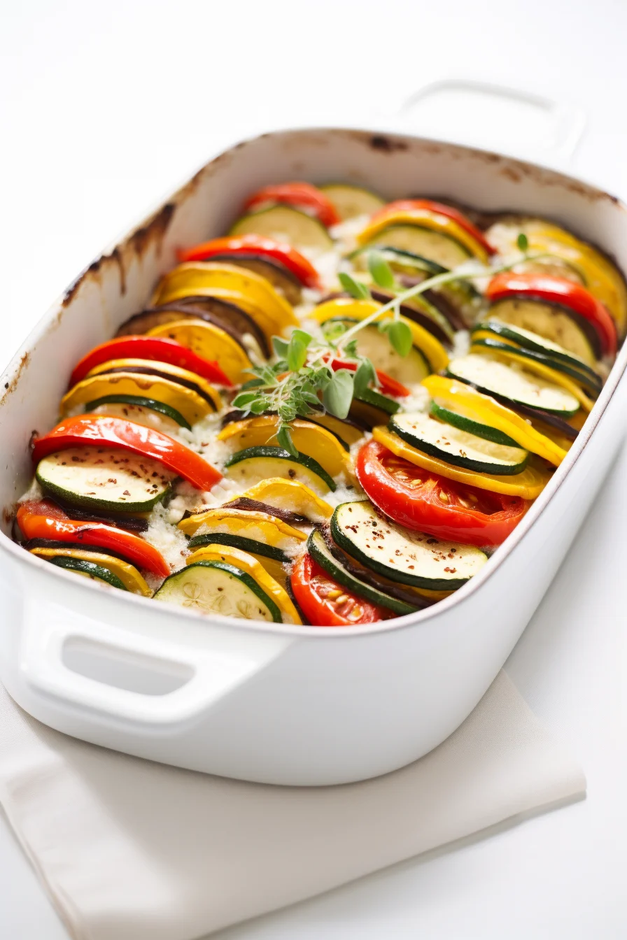 Baked Ratatouille Gratin with Herbed Crumbs