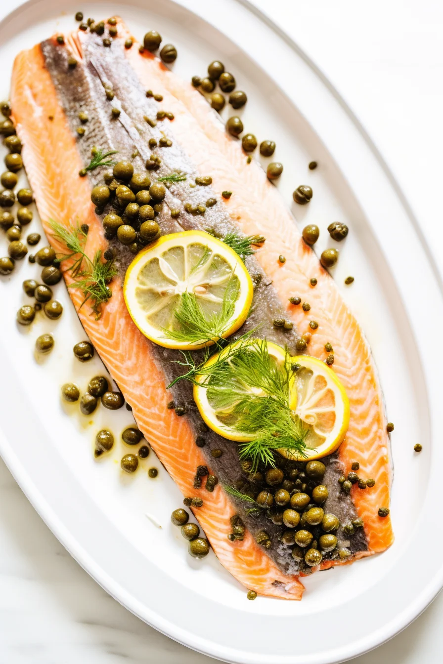 Baked Trout with Lemon, Capers, and Dill