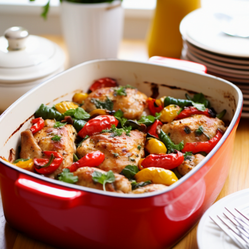 Basque Style Chicken with Peppers and Tomatoes (Pollo al Chilindrón)_001