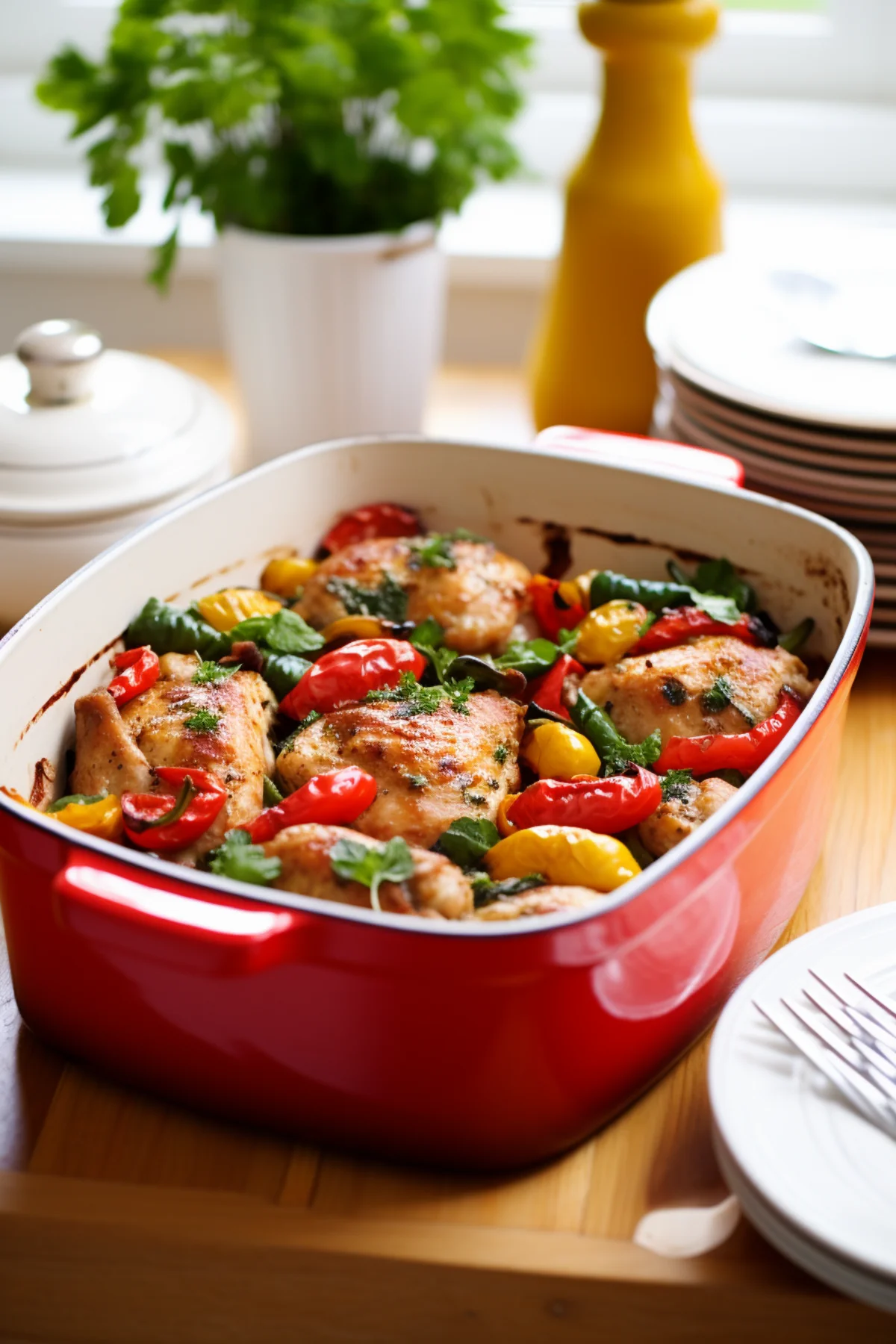 Basque Style Chicken with Peppers and Tomatoes (Pollo al Chilindrón)_001