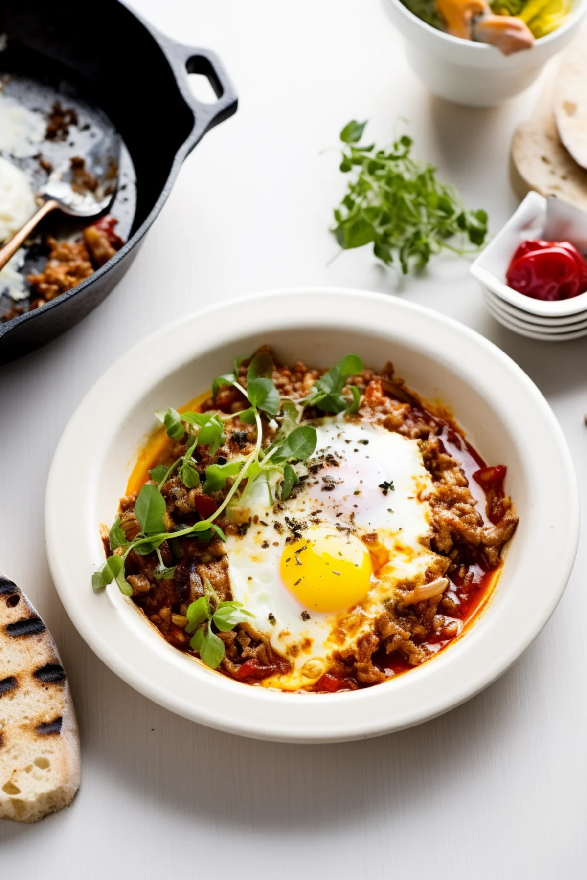 BBQ Pulled Pork Shakshuka with Cornbread Crumble_001