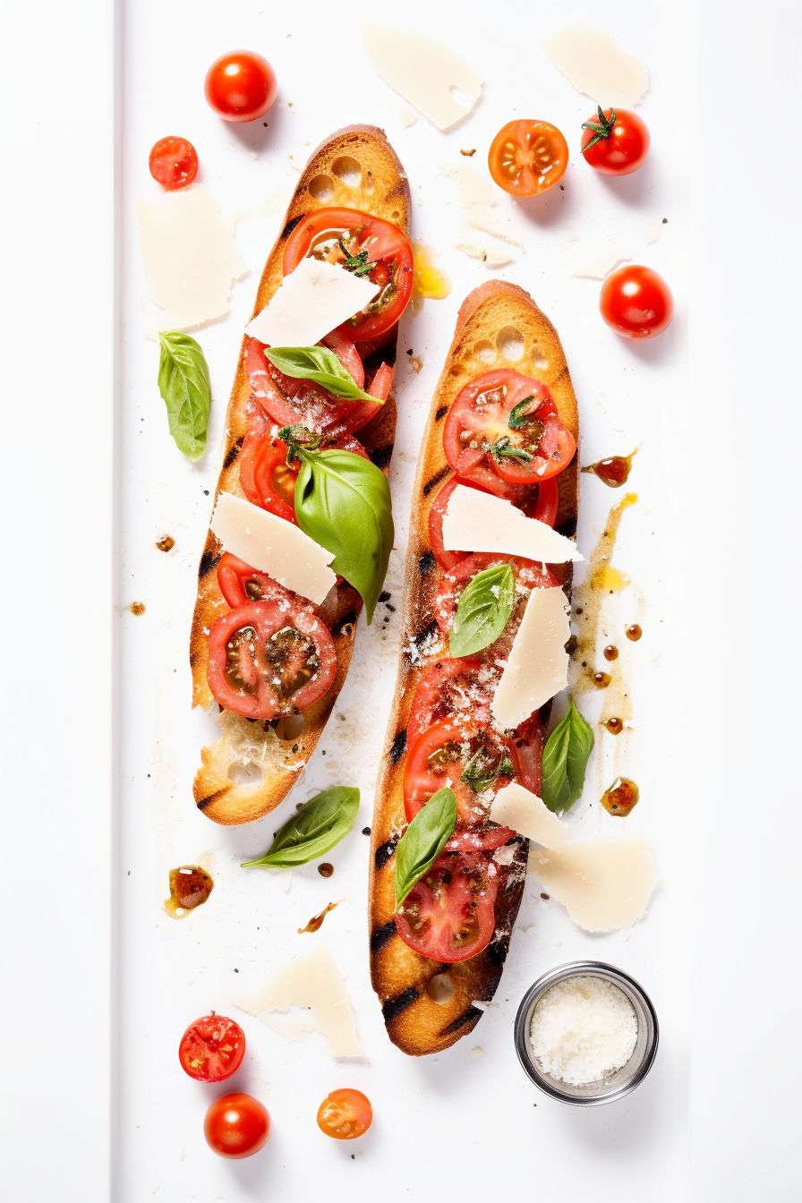 Ingredients for Bolognese Roasted Garlic and Tomato Bruschetta