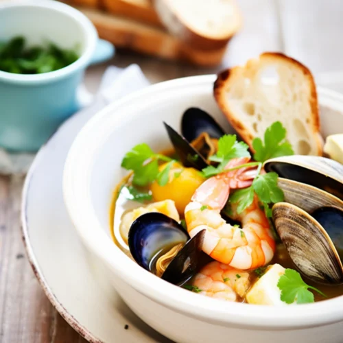 Bouillabaisse with Seafood and Saffron Broth_001