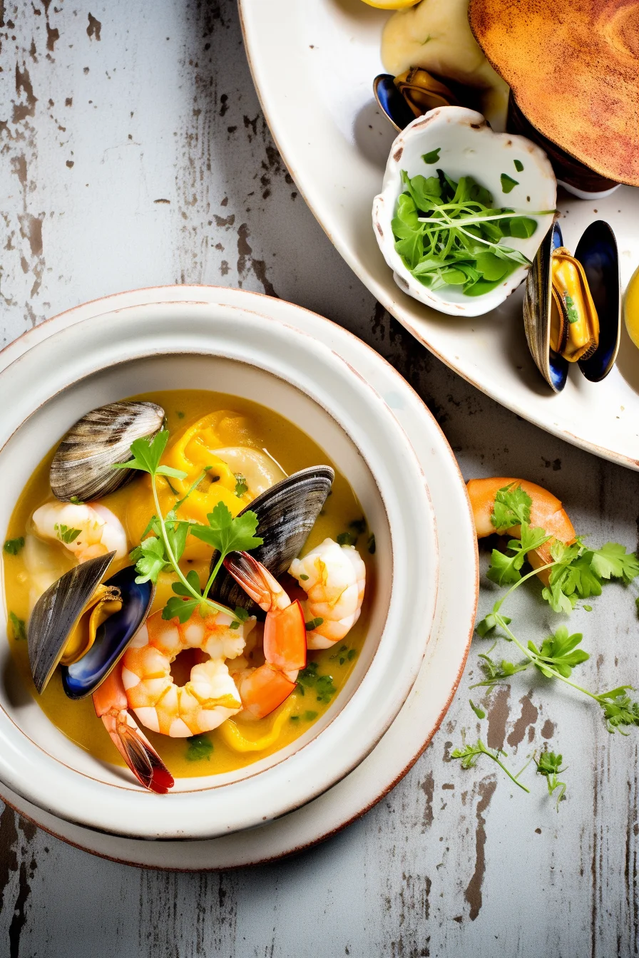 Bouillabaisse with Seafood and Saffron Broth
