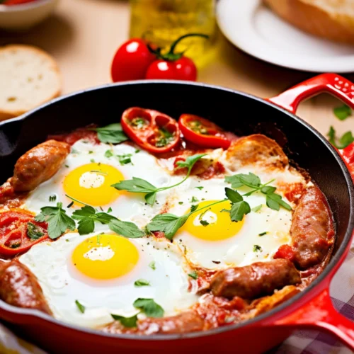 Cajun Spiced Shakshuka with Andouille Sausage_001