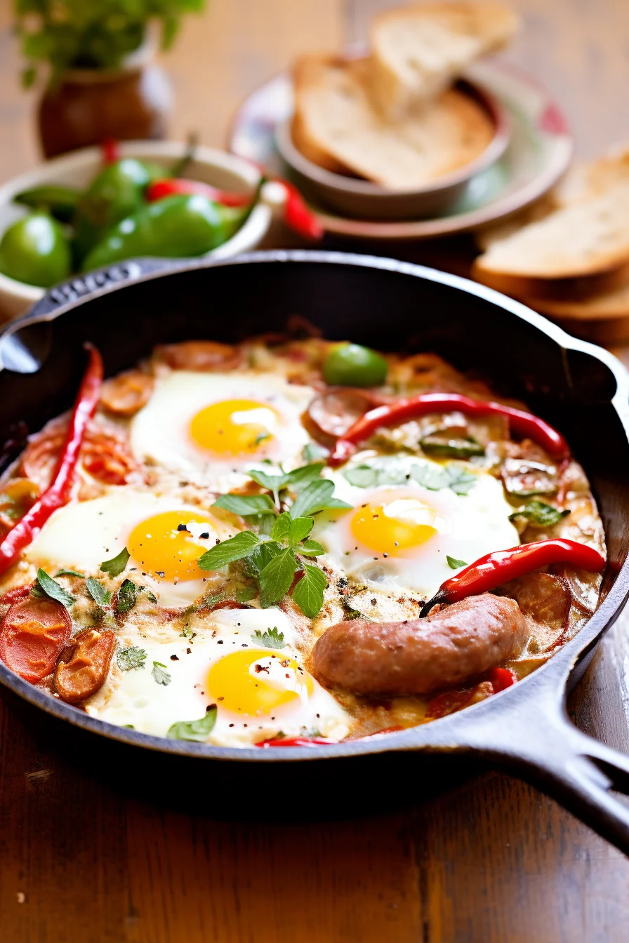 Cajun Spiced Shakshuka with Andouille Sausage