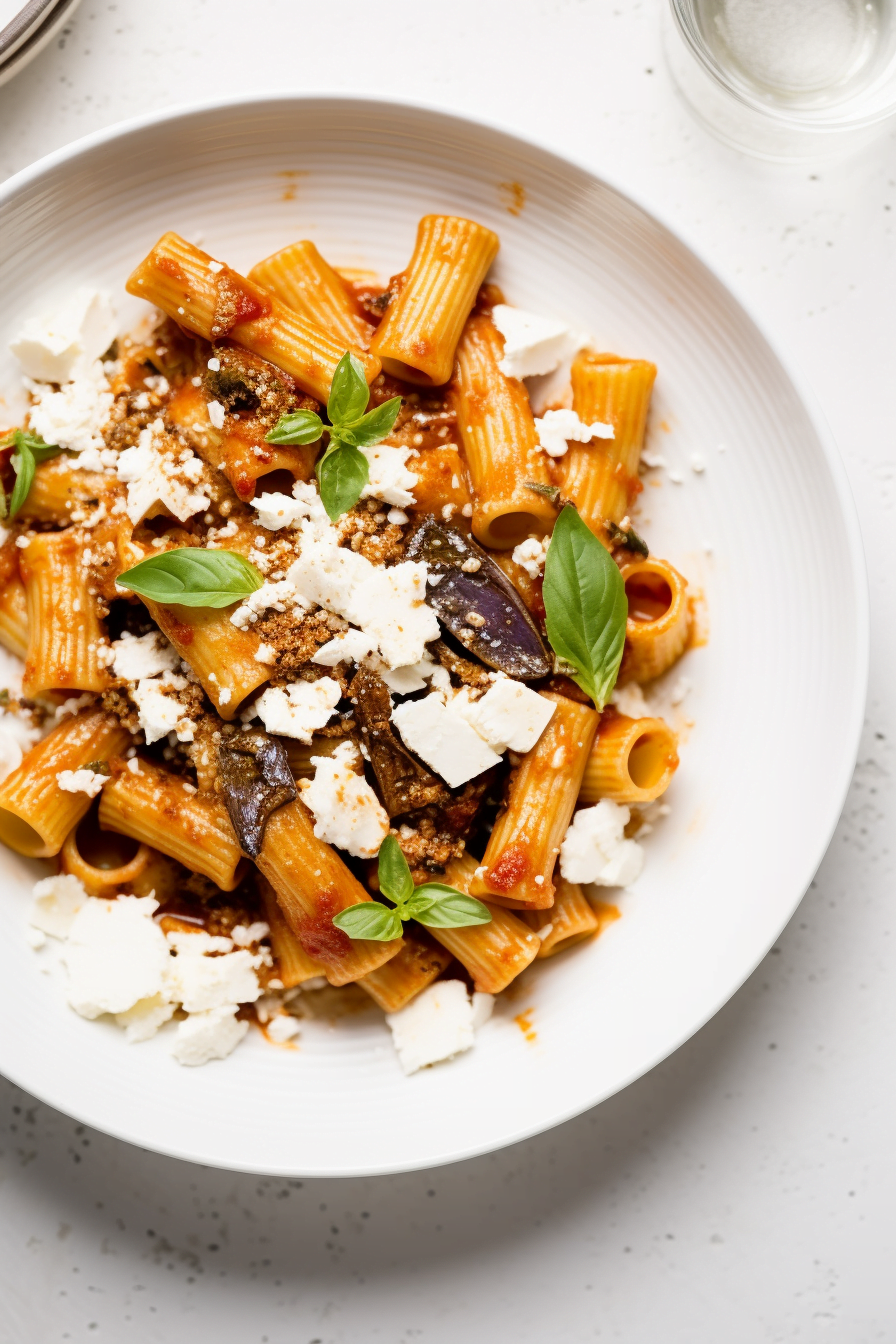 Ingredients for Calabrian Spicy Eggplant and Tomato Pasta