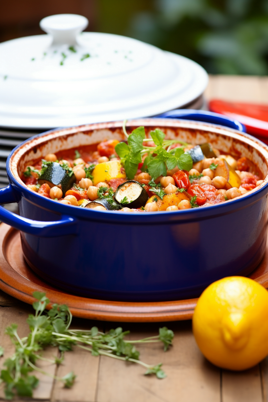 Ingredients for Cappadocia-Style Vegetable and Chickpea Casserole