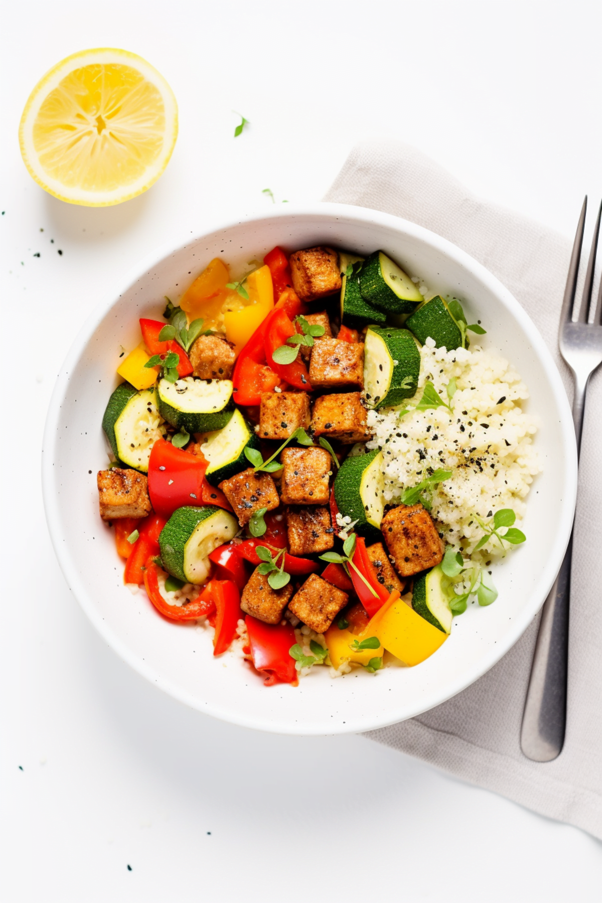 Cauliflower Rice Stir-Fry with Tofu and Vegetables_001