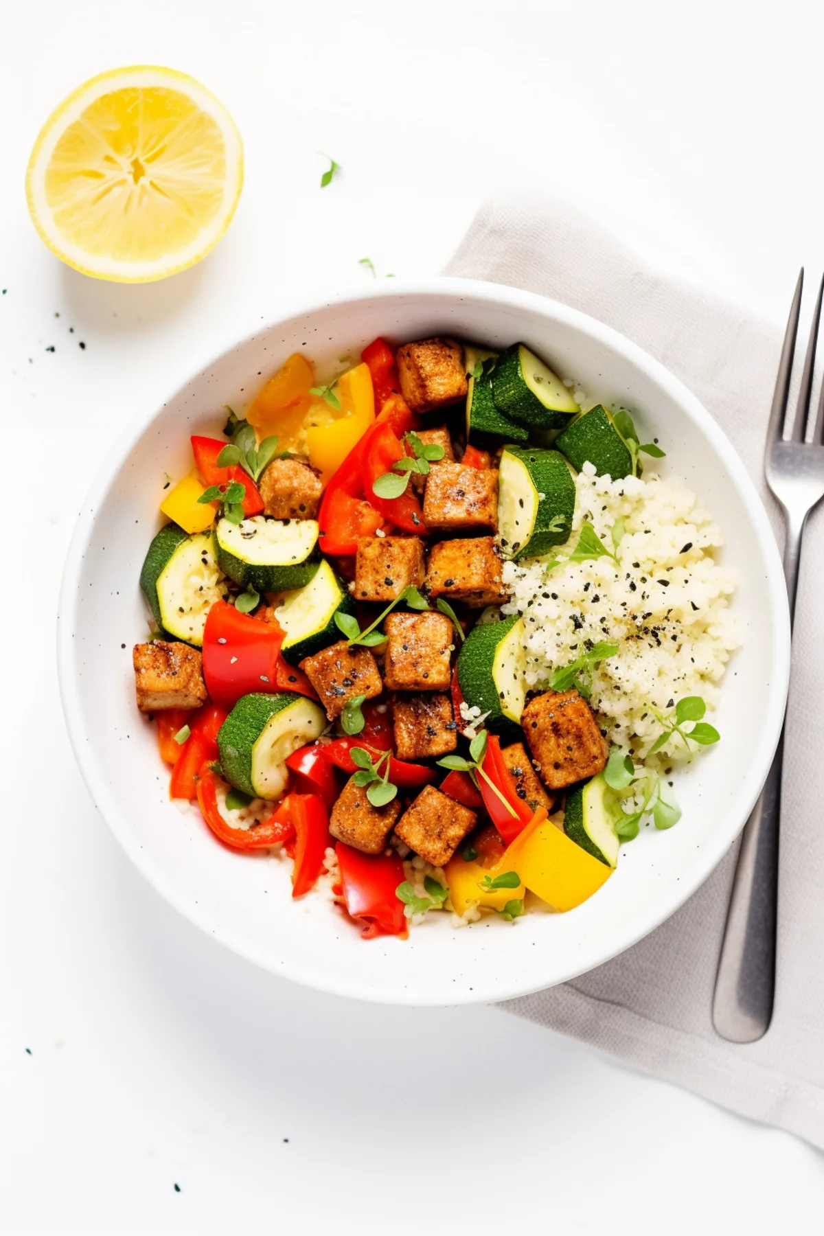 Cauliflower Rice Stir-Fry with Tofu and Vegetables_001