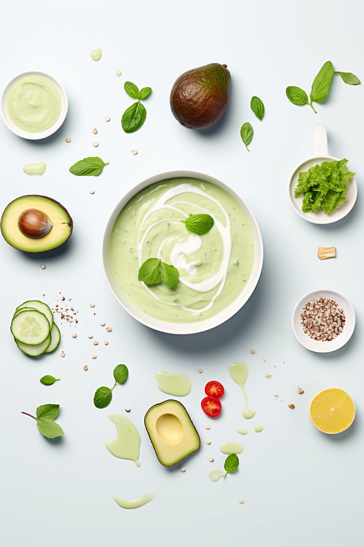 Chilled Avocado Soup with Cucumber and Mint_001