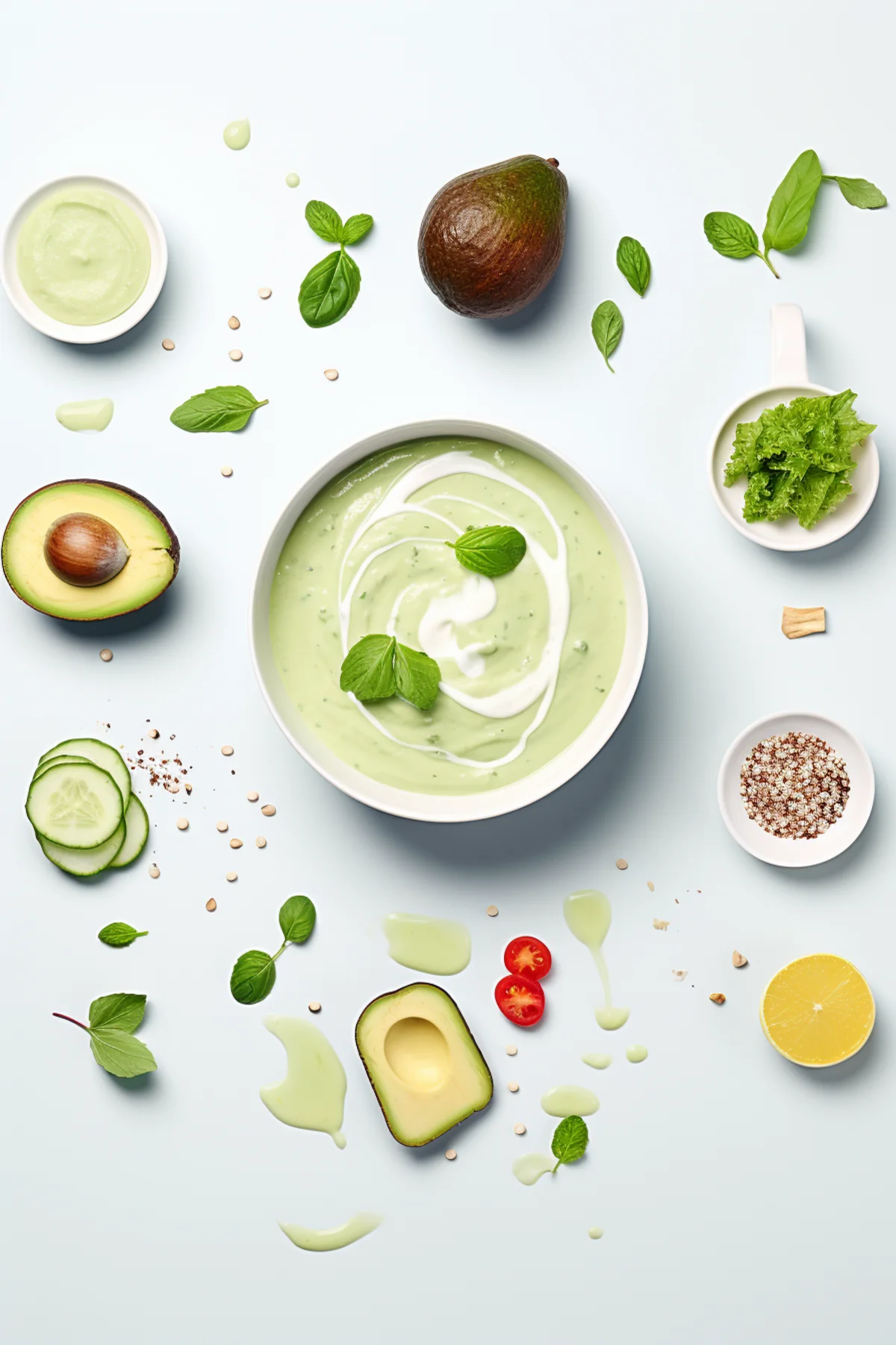 Chilled Avocado Soup with Cucumber and Mint_001