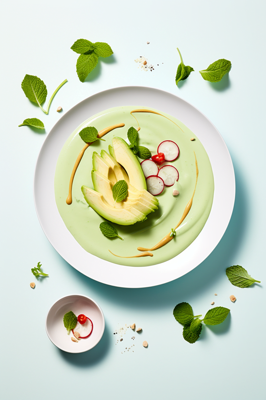 Chilled Avocado Soup with Cucumber and Mint