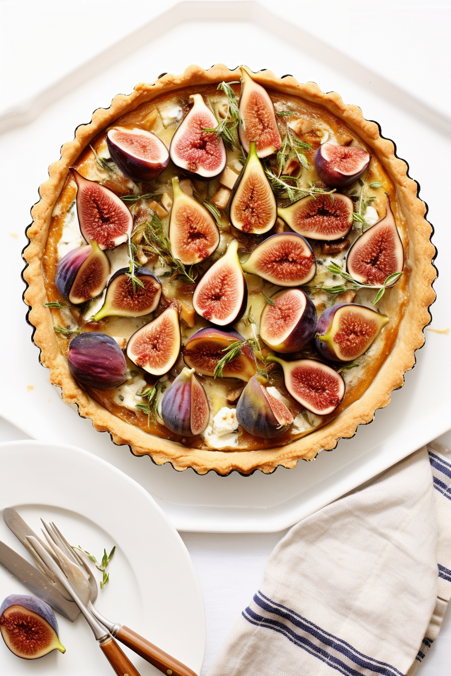 Preparing Corsican Fig and Walnut Tart