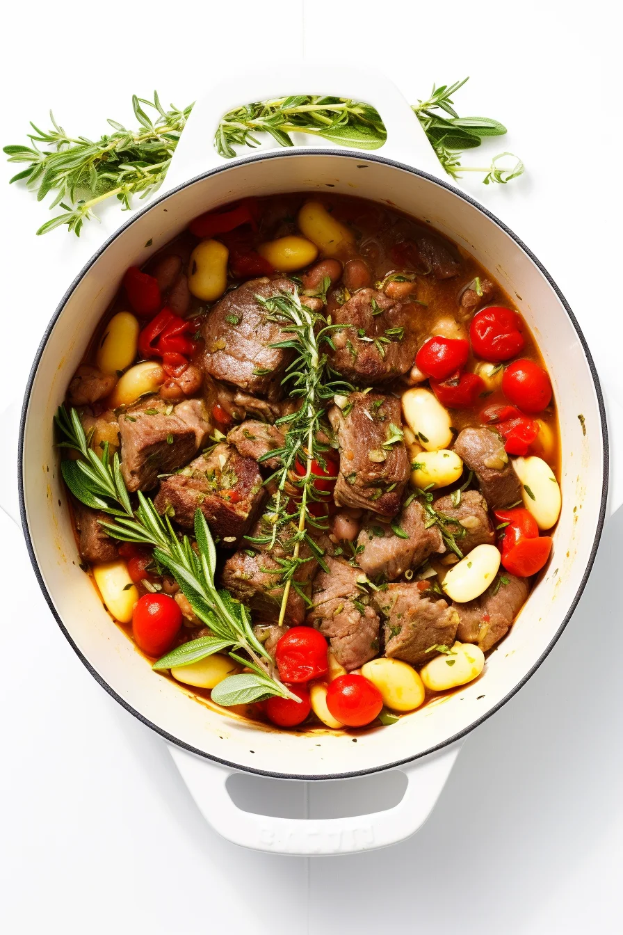 Corsican Lamb Stew with Herbs and White Beans