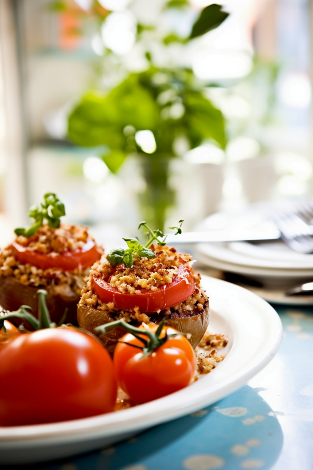 Corsican Stuffed Tomatoes with Herbs and Pancetta_001