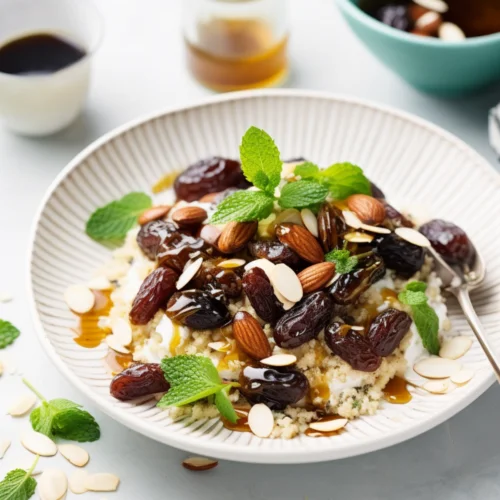 Couscous Breakfast Bowl with Dates and Almonds_001