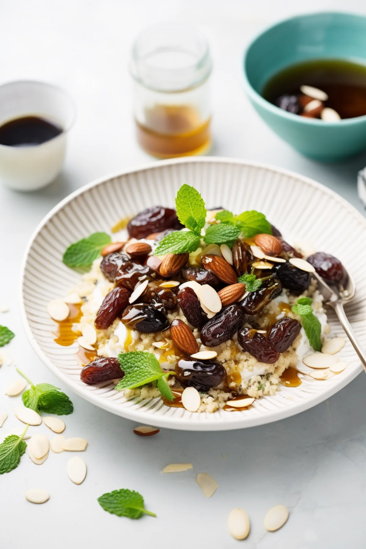 Couscous Breakfast Bowl with Dates and Almonds_001