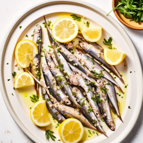 Croatian Marinated Anchovies with Garlic and Parsley_001