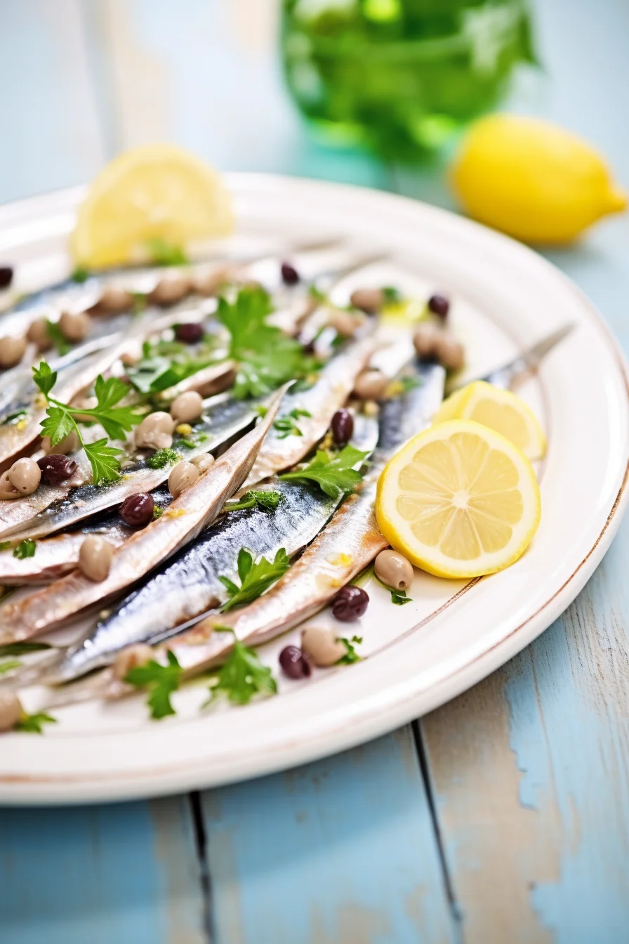 Croatian Marinated Anchovies with Garlic and Parsley