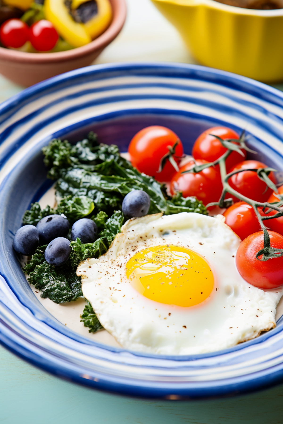 Egg, Kale, and Tomato Breakfast Bowl with Tzatziki_001