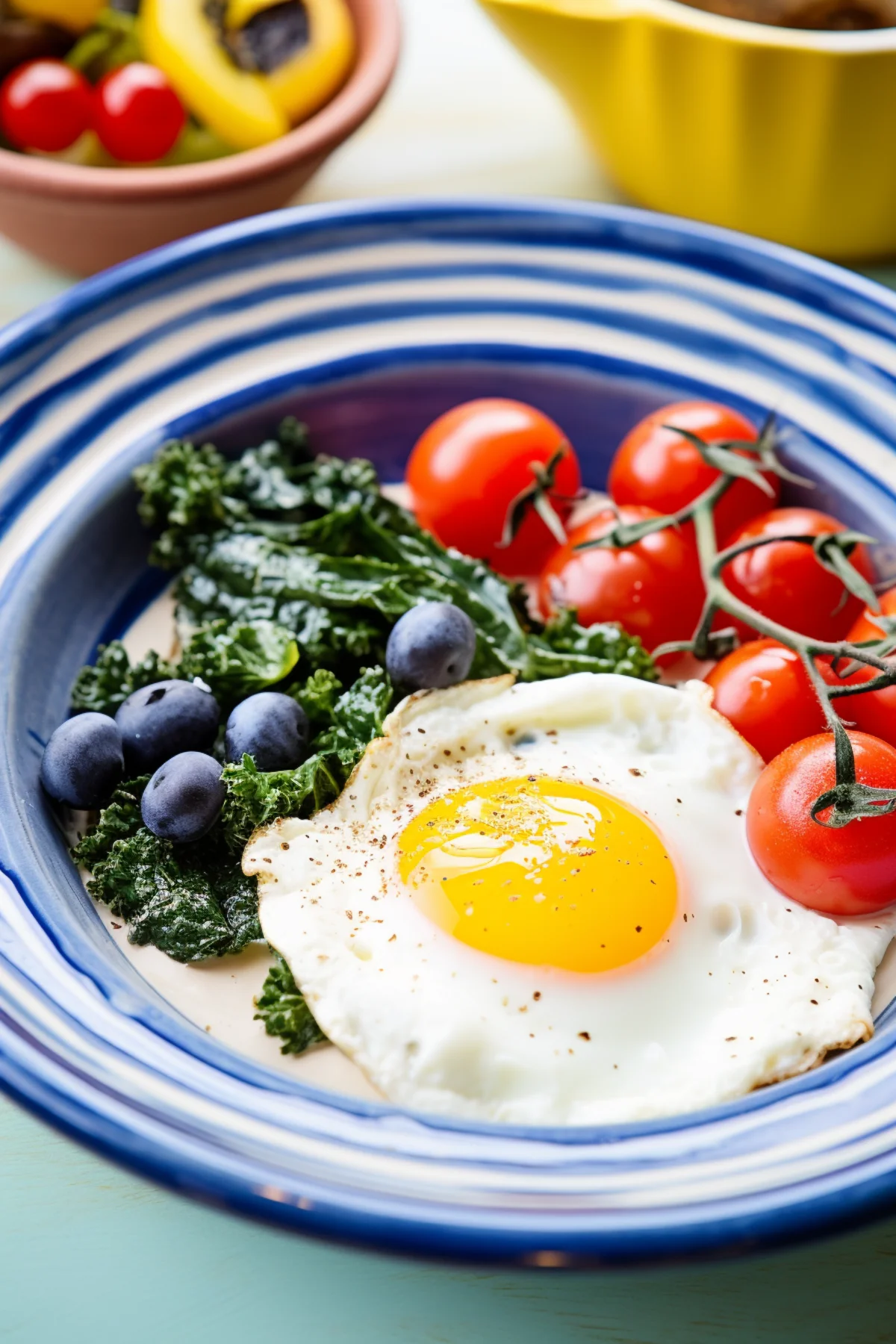 Egg, Kale, and Tomato Breakfast Bowl with Tzatziki_001