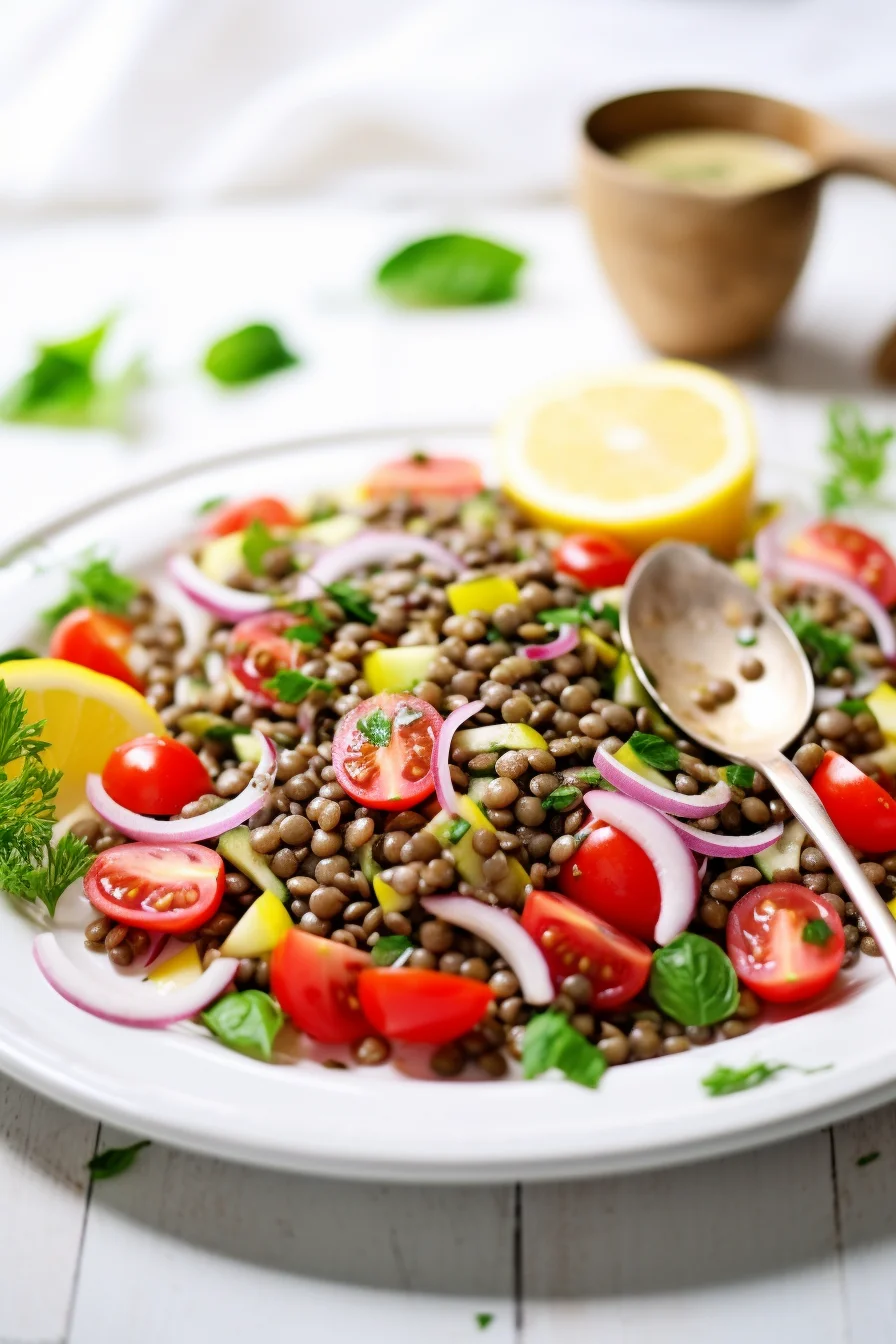 Preparing Egyptian Lentil and Tomato Salad (Salata Adas)