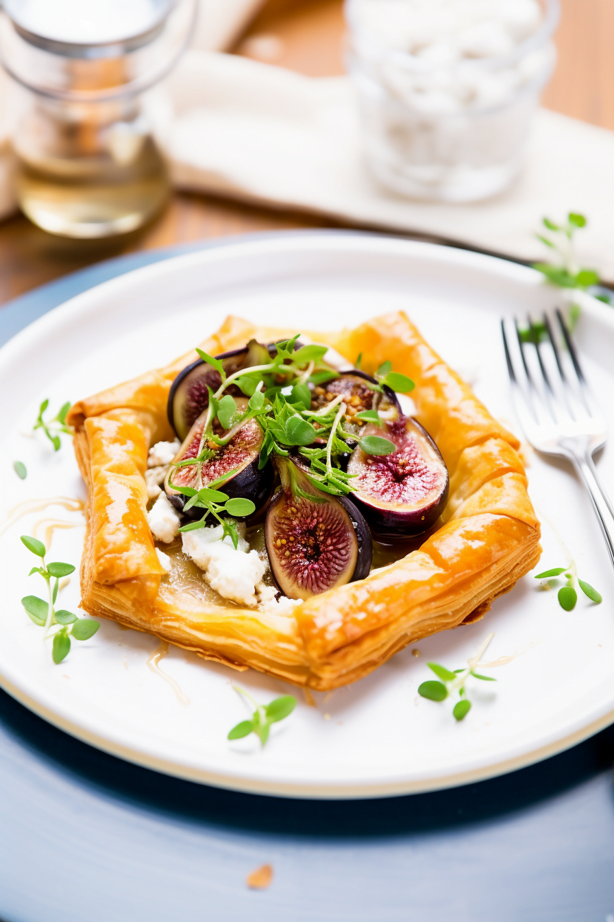 Preparing Fig and Goat Cheese Tart