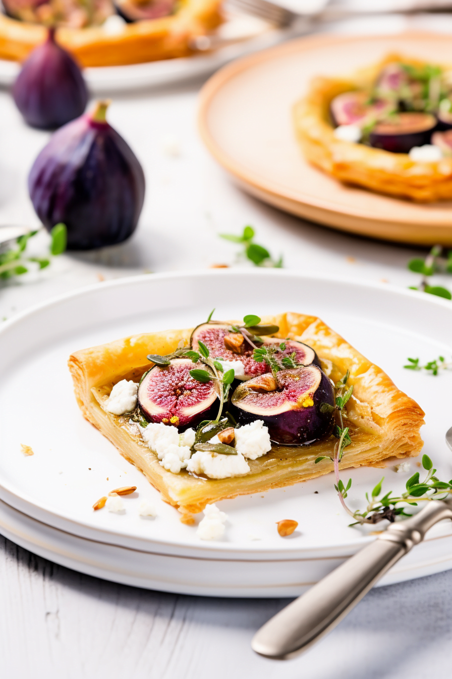 Fig and Goat Cheese Tart with Honey and Thyme