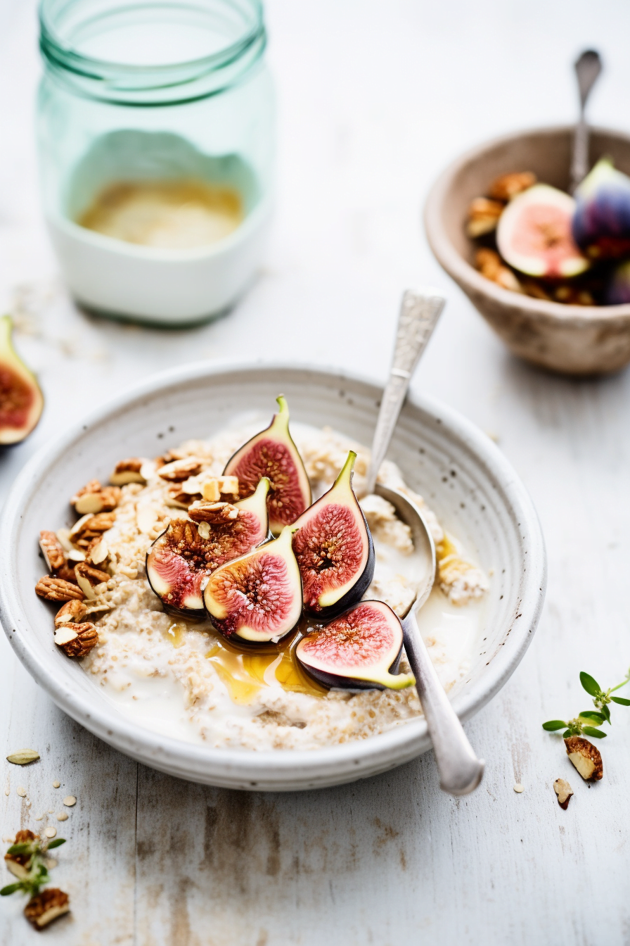 Ingredients for Fig and Walnut Oatmeal