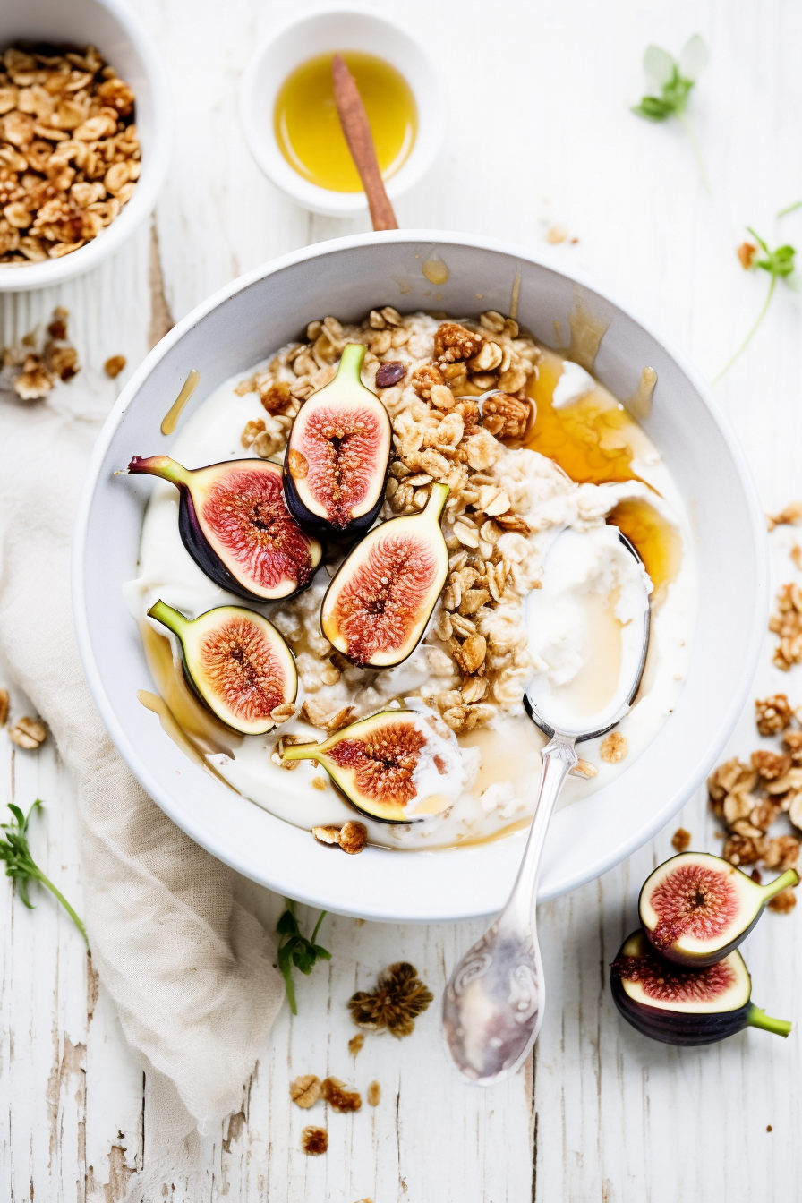Fig and Walnut Oatmeal with a Splash of Milk