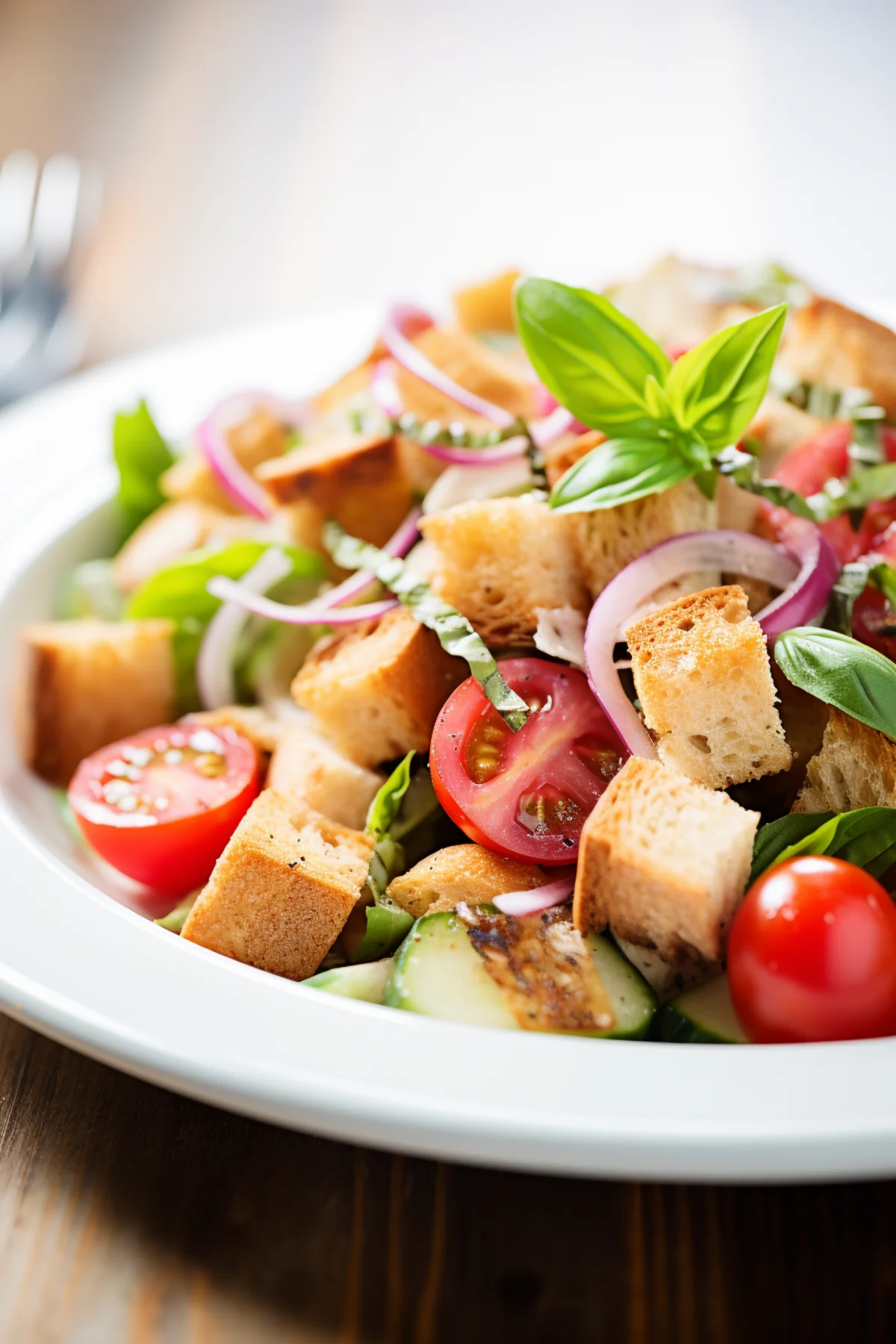 Florentine Panzanella Salad with Tomatoes and Basil_001
