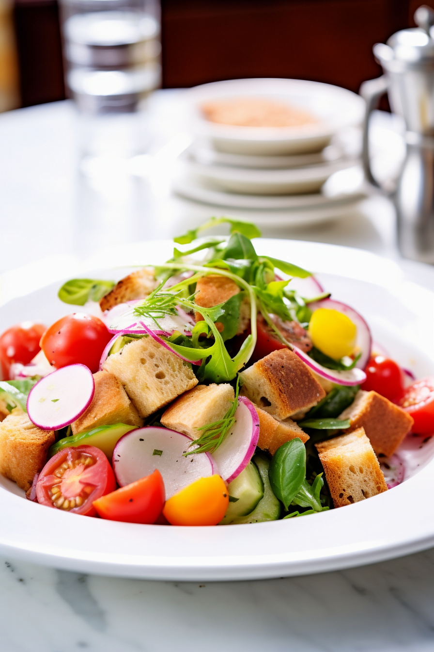 Florentine Panzanella Salad with Tomatoes and Basil