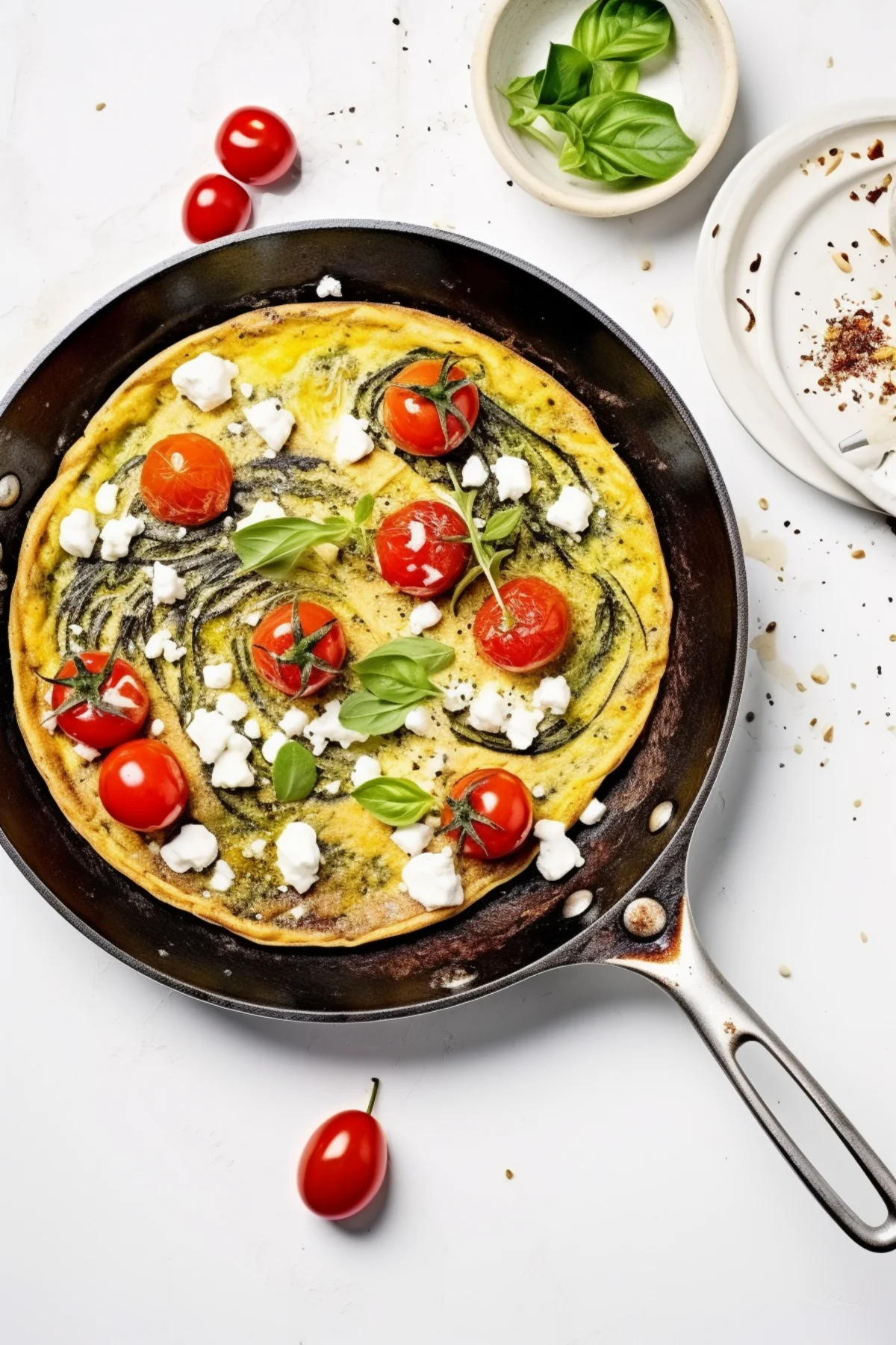 Frittata with Spinach, Tomatoes, and Feta Cheese_001