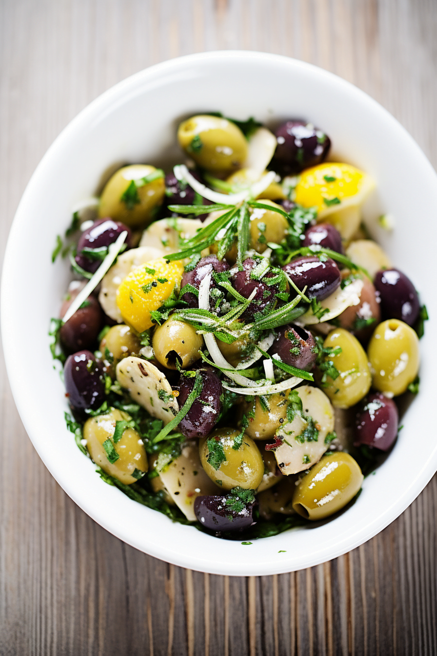 Ingredients for Marinated Olives
