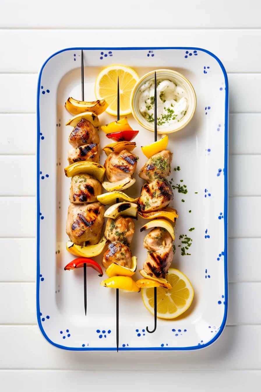 Greek Chicken Souvlaki with Oregano and Garlic