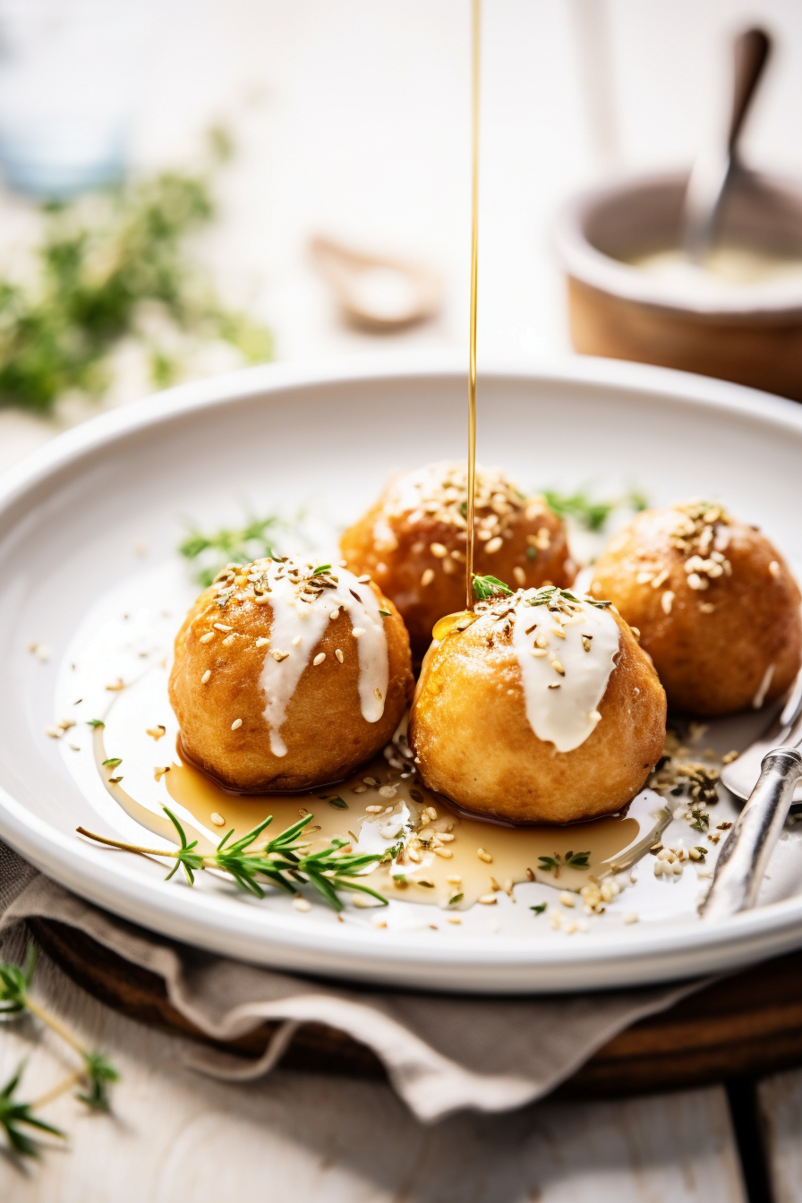 Preparing Greek Loukoumades