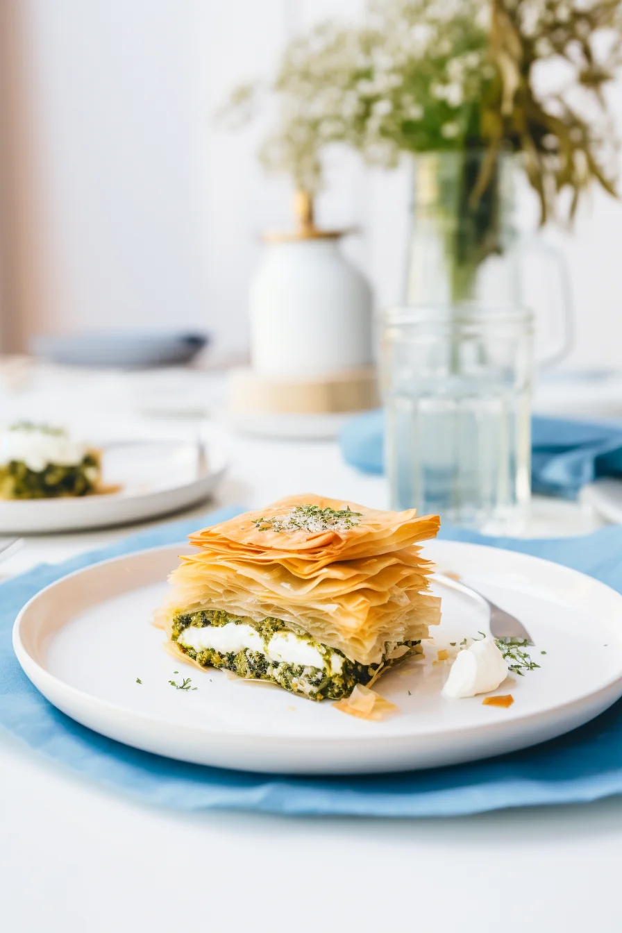 Ingredients for Greek Spanakopita with Wild Greens and Feta Mousse