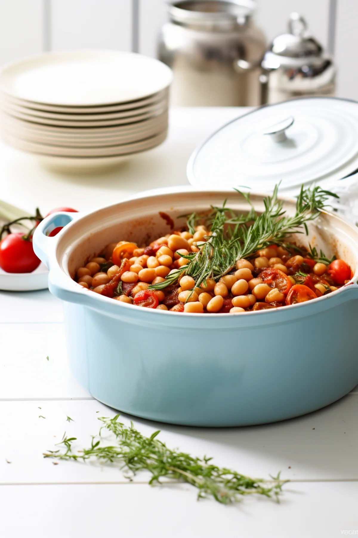Greek Style Baked Beans with Tomatoes and Dill_001